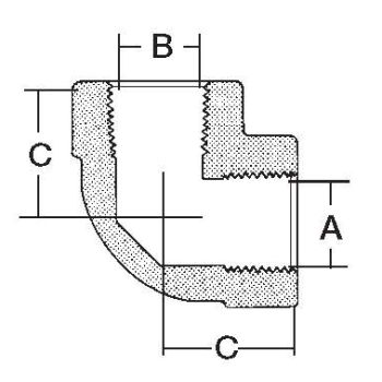 Elbow 1/2" x 1/2" 4500 PSI WP