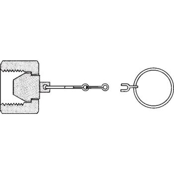 RegO Cap & Chain Assembly, Brass Outlet 7/8" - 14NF-RH