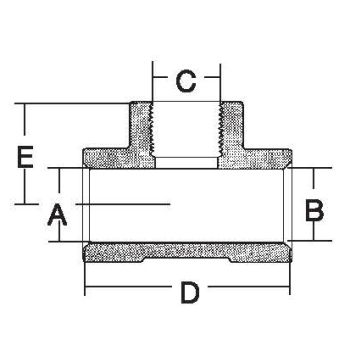 Tee .843 - .847 x .843 - .847 x 1/2" 4500 PSI WP