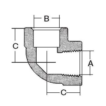 Elbow 3/4" x 1.053 - 1.057 4500 PSI WP