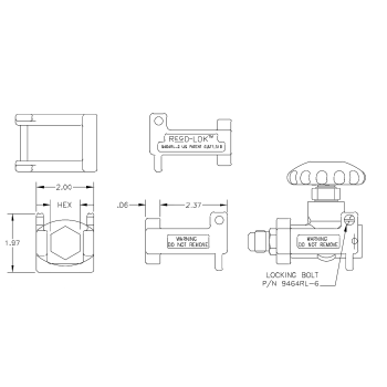 3/8" M.NPT x CGA 580 - for use with 9464RL-3 - CGA580RL