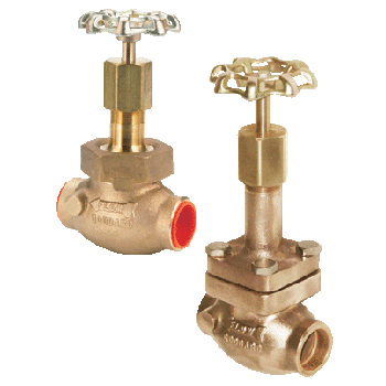 Valve Bronze Globe Silver Braze Tube 1"