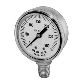 2" Gauge, 0 to 160 PSIG