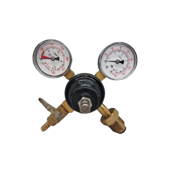 Taprite Nitrogen Regulator For Beer, Wine And Coffee, CGA 580 Inlet, 5/16" Barb Shutoff With Check, 160lb And 3000lbs Gauges