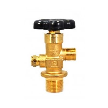 Sherwood Cylinder Valve CGA 346, 1-1/8 UNF, 3360psi PRD, Lexan Hand-wheel - GV34651-32LX