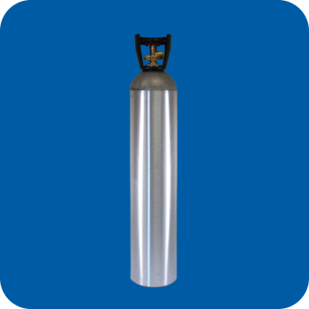 Industrial 90cf Aluminum Cylinder With CGA 580 Valve And Carry Handle 