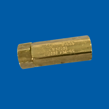 REGO 2-PIECE SOFT SEAT BRASS CHECK VALVE, 3/8" OUTLETS - FOR CAR WASH INDUSTRY