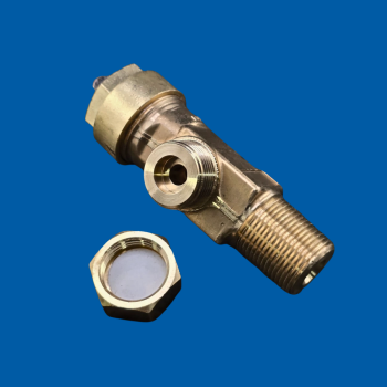 Sherwood Chlorine Cylinder Valve, CGA 820 Outlet, 3/4"-14 CL-3, Cylinder Valve, 158 Fuse Plug, Garlock Packing