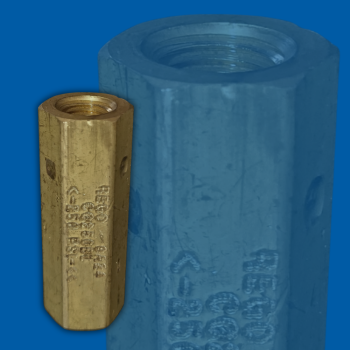 RegO Brass Inline Check Valve - Soft Seat 1/2" x 1/2" Female, Max 250 PSIG