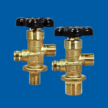 Sherwood CO2 Cylinder Valve CGA 320, 5/8 UNF, 3000psi PRD, Lexan Hand-wheel - GV32051-28LX-62
