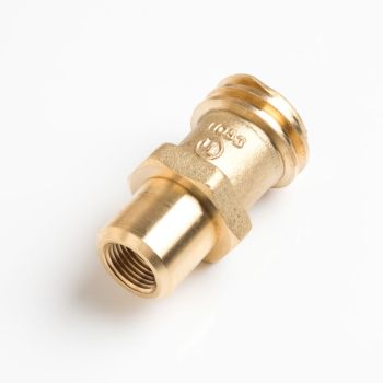 Male ACME Connector for 33 LB Propane Forklift Cylinder, Truck Acme Connector, 1-1/4" M. ACME X 3/8" FNPT, (ME220M)
