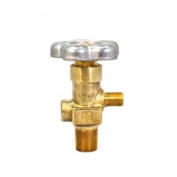 Sherwood Valve, CGA 024, 1/2 NGT, NO PRD, Cap & Chain - GV02440CC