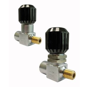 Panel mount line valve, 1/4" fnpt, 1/4" mnpt, 6000psi, chrome plated