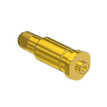 Western #603-ASF - Nipple, CGA 660, 1/4 NPTM, 2.5 LNG."
