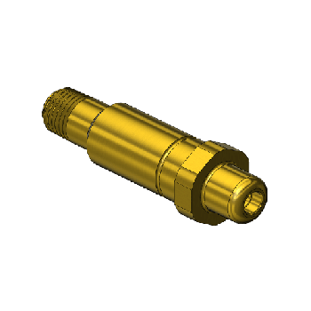 Nipple, CGA 677, 1/4 NPTM, 3.0 LNG"