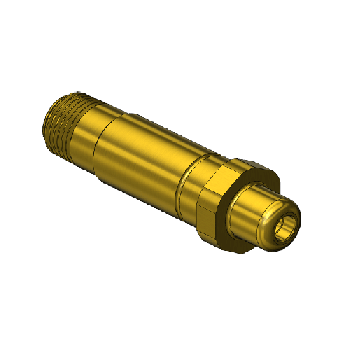 Nipple, CGA 677, 3/8 NPTM, 3LNG"
