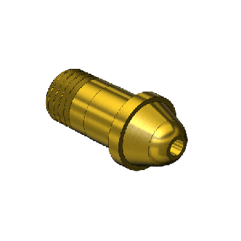 Western #305-3A - Threaded Inlet Nipple, CGA 200, 1/8 NPTM, 1.25LNG"
