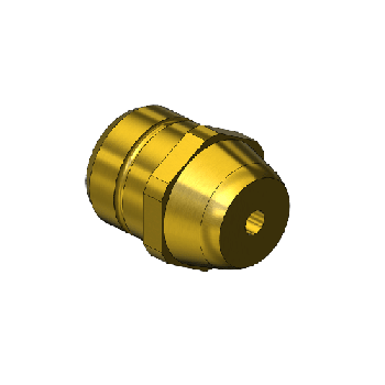 Western #300-3M1 - Nipple, CGA 520, 1/4 RECESS"