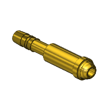 Western #AW-47 - Inert Arc Barb Hose Nipple, B SIZE, 1/4'' BARB X 2.25" LNG