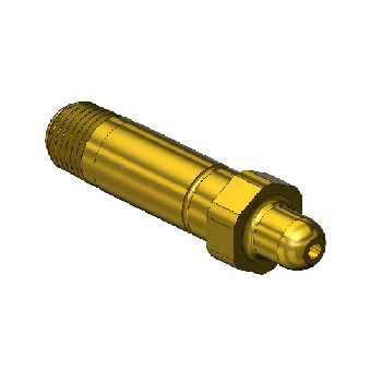 Western #13-3 - Threaded Inlet Nipple, CGA 326, 1/4NPTM, 2.5LNG"