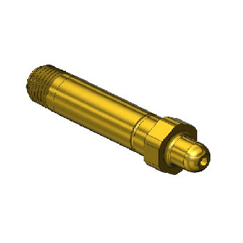 Nipple, CGA 326, 1/4NPTM, 3" LNG