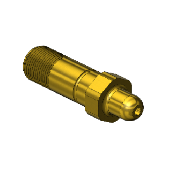 Nipple, CGA 326, 9/16-25 UNS-EXT, 2.125'' LG