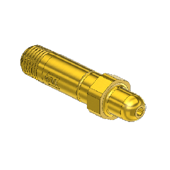Western #14-3CV - Countersunk Nipple, CGA 346, 1/4NPTM, 2.5'' LNG