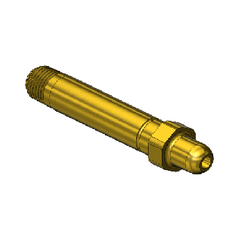 Threaded Inlet Nipple, CGA 346, 1/4NPTM, 3.5'' LNG