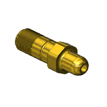 Western #14-6 - Nipple, CGA 346, 9/16-25 UNS, 2.125'' LNG"