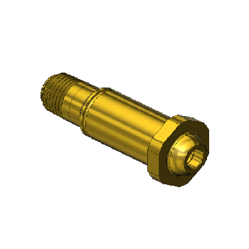 Nipple, CGA 680/CGA 695/CGA 702, 1/4 NPTM, 2.5LG"