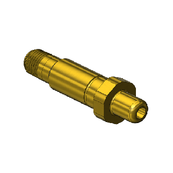Nipple, CGA 701, 1/4NPTM, 3LNG