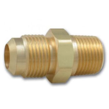 Flare Tubing Adaptor for Refrigerants, CGA 165 Male, 1/4'' Flare x 1/8" MNPT
