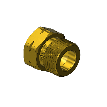 Outlet Adaptor, CGA 677, Argon, Helium, Nitrogen, Brass