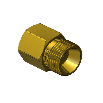 Western #305-1 - Hex Nut, CGA 520, .895-18 NGO RH-EX x 7/16-20F