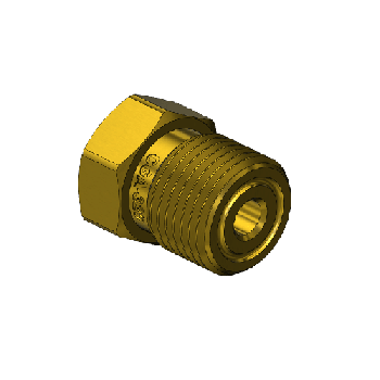 Western #CO-2-1 - Hex Nut, CGA 320, .825-14 NGO RH-EX x 1/4 NPTF