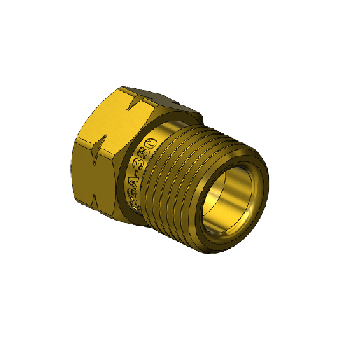 Outlet Adaptor - CGA 350, Hydrogen, Methane, Natural Gas, Brass