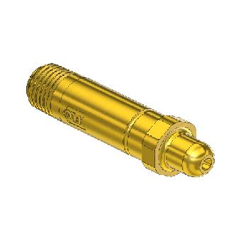 CGA 280 Check Valve Nipple, 1/4 NPTM, 2.5LNG"