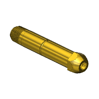 CGA 296 Western #29-3 Threaded Inlet Nipple, 1/4 NPTM, 3LNG"