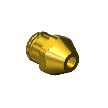 Western #16-3m1 - Countersunk Nipple, CGA 300, 1/4recess"