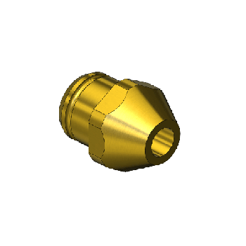 Western #16-3M3 - Countersunk Nipple, CGA 300, 3/8RECESS"