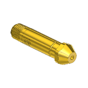 Check Valve Nipple for Installed Filter, CGA 300, 1/4NPTM, 2.5LNG"