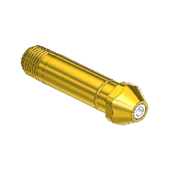 CGA 300, Western #16-8sf - Threaded Inlet Nipple For Installed Filter, 1/4nptm, 2.5lng."