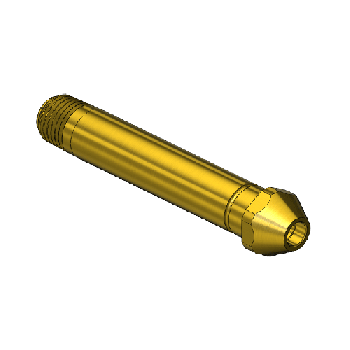 Nipple, CGA 300, 1/4NPTM, 3-1/2LNG"
