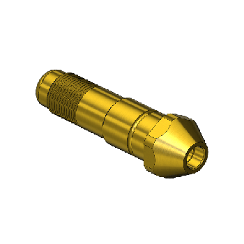 Western #16-4 - Nipple, CGA 300, 1/2-27UNS, 2.25LNG."