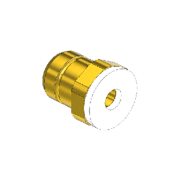Western #CO-3M1 - Countersunk Nipple, CGA 320, 1/4RECESS"