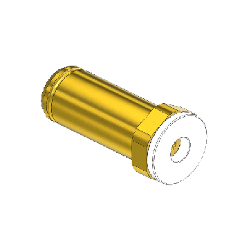 Western #6-CO-4M1 - Handtight Nipple, CGA 320, 1/4RECESS"