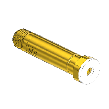 Check Valve Nipple for Installed Filter, CGA 320, 1/4NPTM, 2.5LNG"