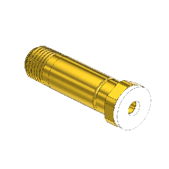 Western #333 - Threaded Inlet Nipple, CGA 320 and CGA 330, 1/4NPTM, 2LNG"