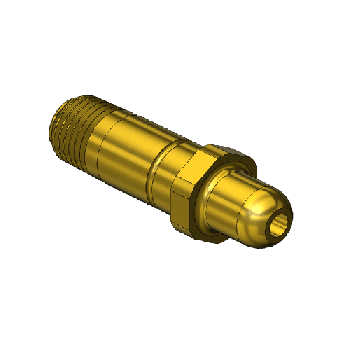 Nipple, CGA 350, 1/4NPTM, 2.125LNG"