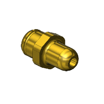 Western #83-M3 - Countersunk Nipple, CGA 350, 3/8RECESS"